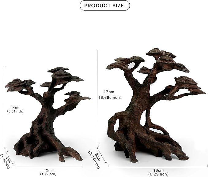 FZONE Resin Aquarium Driftwood, Aquarium Tree Decoration - Image 2