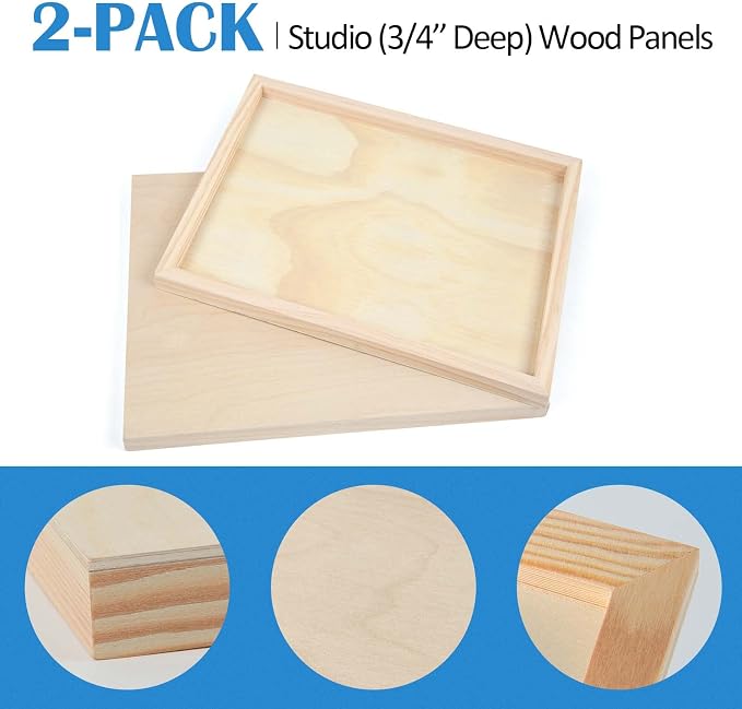 Falling in Art 2 Pack 20x20 Unfinished Birch Wood Panels Kit - Image 6