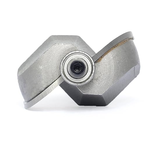 Cove Router Bits,1/2" Shank,Radius 3/4",Bearing Guided Cove Edging Cutter for Wood Profiling,Routing,Molding
