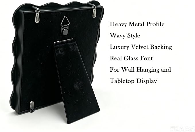 High-End Black 4x4'' Square Zinc Alloy Picture Frames, - Image 7