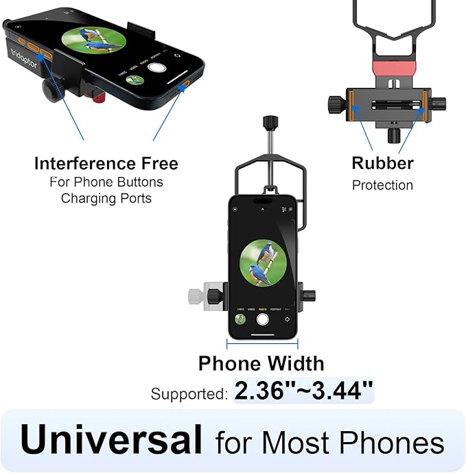 tridaptor - Universal Phone Scope Digiscoping Adapter|High-Precision XYZ Metal - Image 6