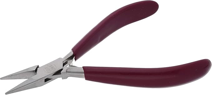 The Beadsmith Casual Comfort Chain Nose Plier - 6 inches (152mm)- Pvc Handle - European Design & Quality, Tool for Jewelry Making