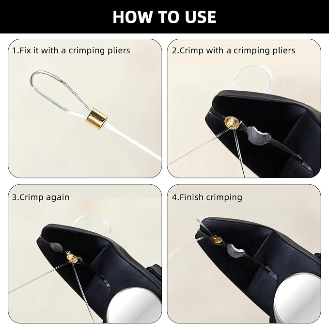 URSKYTOUS Bead Crimping Pliers Bead Crimper Tool - Image 3