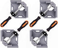 4pcs Corner Clamp - Right Angle 90 Degree Wood Clamps For Woodworking, With Adjustable Swing Jaw Aluminum Alloy Frame, For Welding, DIY Woodworking
