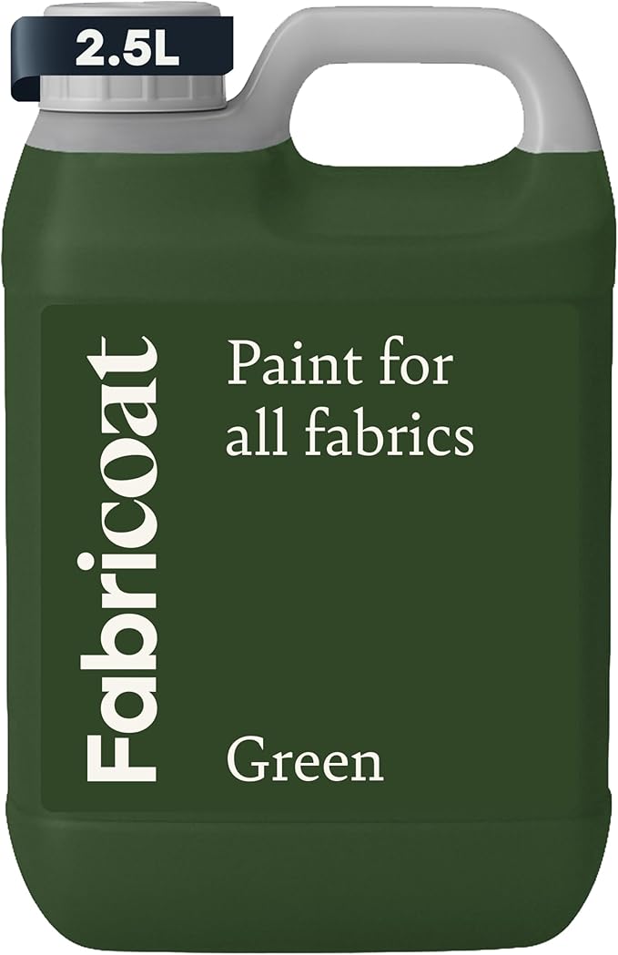 Fabricoat Green Fabric Upholstery Paint & Dye | 2.5L / 85 fl oz | Restore or by Fabricoat