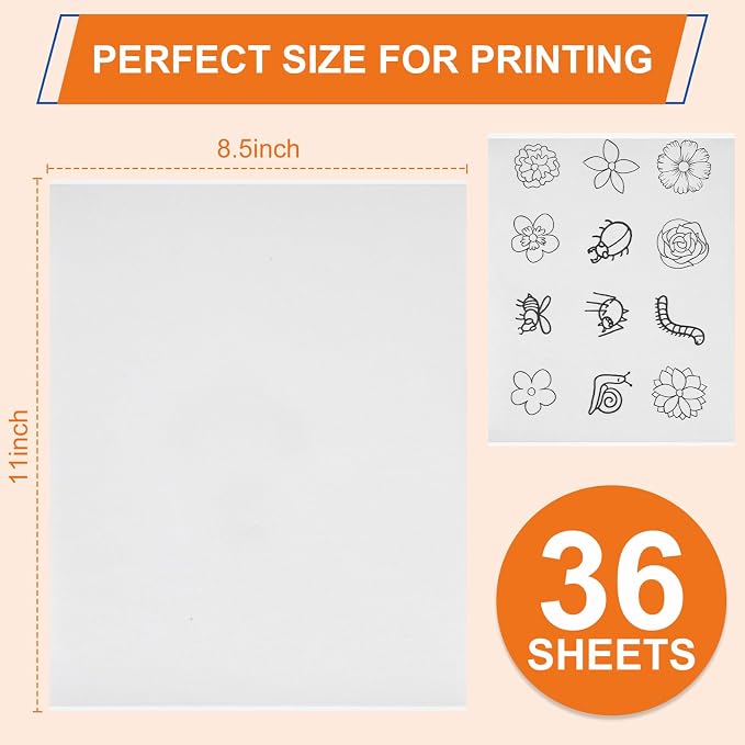 FURWEY 36PCS 8.5"x11" Wash Away Embroidery Stabilizer – Self Adhesive & - Image 5