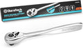 DURATECH 3/8-Inch Drive Ratchet, 90-Tooth Ratchet Wrench, Quick-release, Reversible Switch, Contour Handle Designed for Better Grip, Alloy Steel