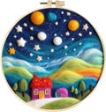 CaptainCrafts Needle Felting Kit, Wool Felt Supplies, Embroidery Hoops by CaptainCrafts