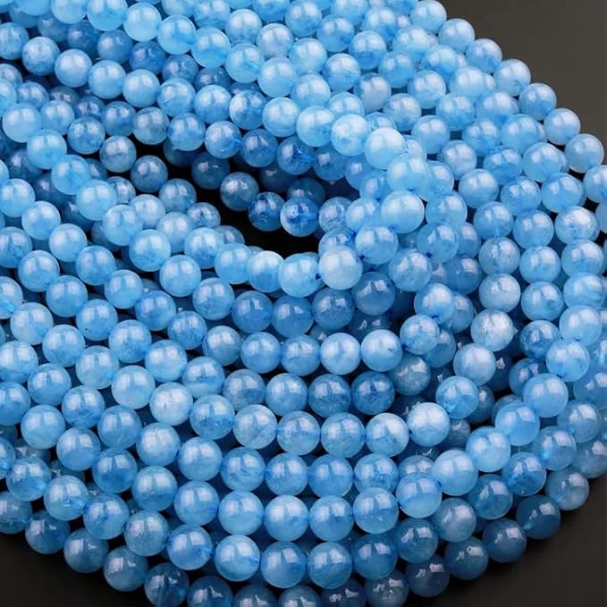 Zenkeeper 108 Pcs Natural Aquamarine Beads by Zenkeeper
