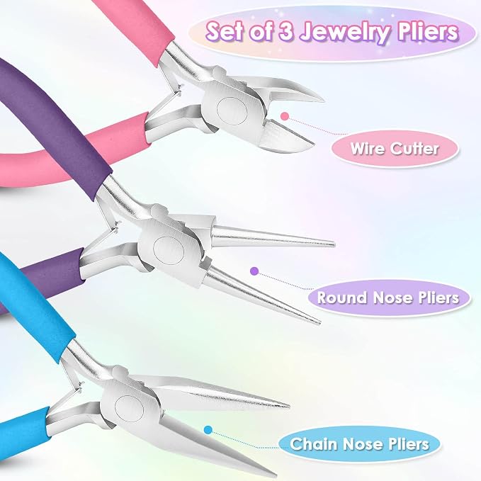 Pliers for Jewelry Making, Shynek Jewelry Pliers Set Includes Needle Nose Pliers - Image 3