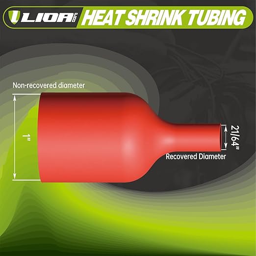 Heat Shrink Tubing 50 Feet Roll, 3:1 Ratio Adhesive Lined Marine Grade Shrink Wrap Tubing,Industrial Heat Shrink Tube Electrical 1in Red