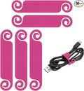 PATIKIL Cable Tags Flexible Cable Management Labels Cord Identification Tags, Wire Cord Markers for USB Computer Phone Charger Power - 50Pcs (Rose Red)