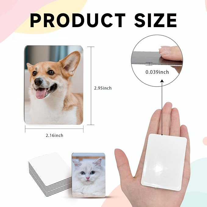 40Pcs Sublimation Picture Magnet Blanks Personalized Square Magnets - Image 2