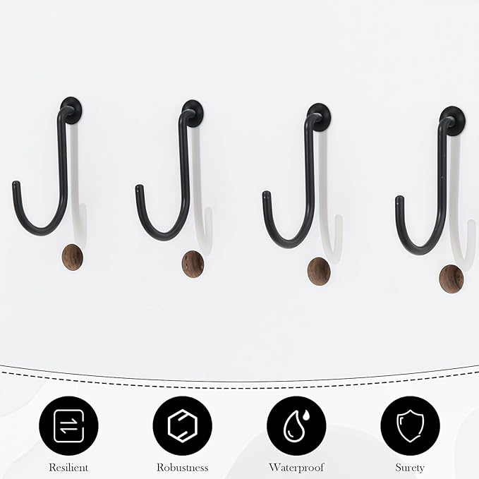 60Pcs Pegboard Hook Locks - Peg Hook Stoppers Clips Fit for 1/4 Inch Pegboard Retainer Clips Anti-Fall Hooks Stoppers for Garage, Workshop Tool Organization (Black)