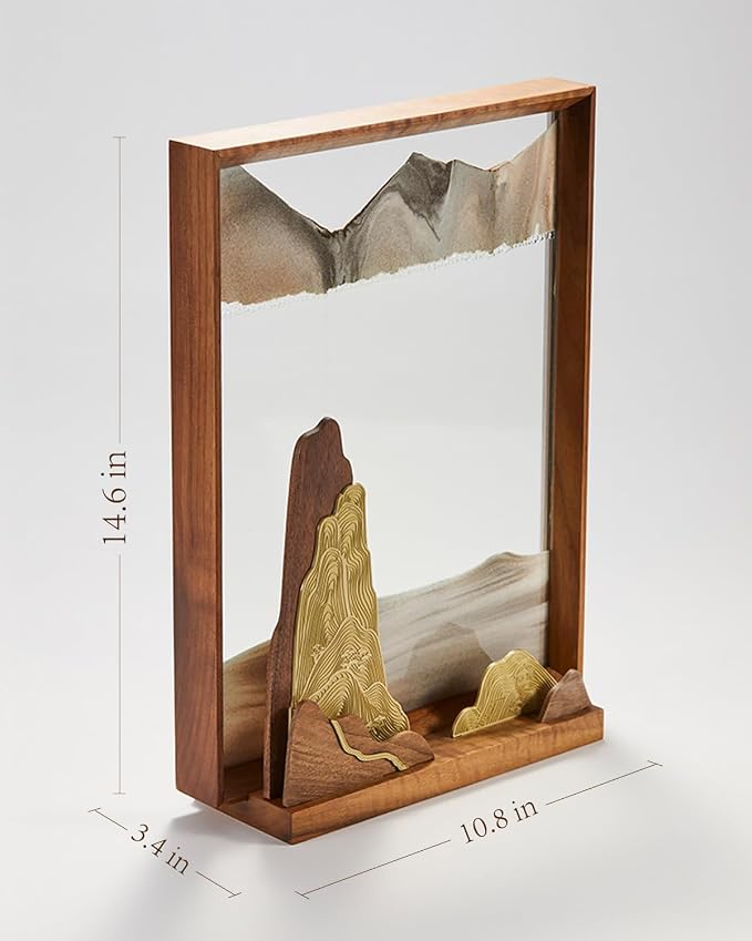 BelaRola Moving Sand Art Picture, Premium Mountain Sandscape Decor, Liquid - Image 5