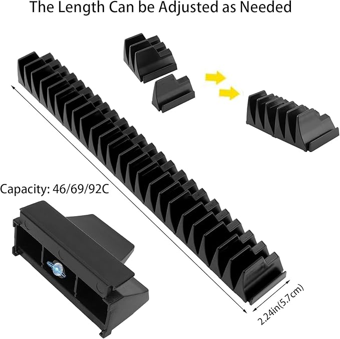 92PCS Magnetic Modular Wrench Organizers for Tool Drawers, Wrench Organizer with Metric&Sae Labels, Wrench Organizer for Tool Box, Magnetic Wrench Organizer, Best Gift for Father,Brother and Boyfriend