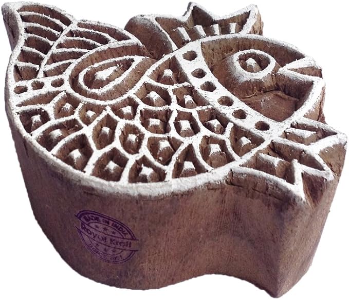 Royal Kraft Wooden Stamps DIY Fabric, Henna Printing Blocks THDtag016 by RoyalKraft