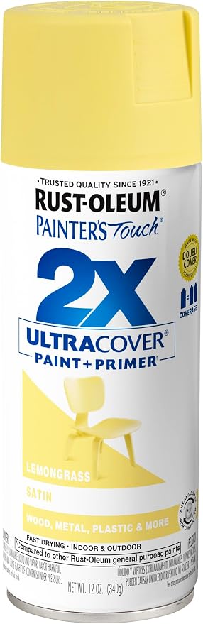 Rust-Oleum Painter's Touch 2X Ultra Cover Spray Paint, Satin Lemon Grass | by Rust-Oleum