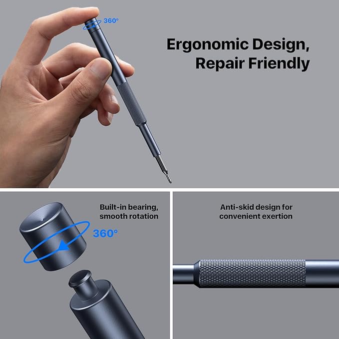 AXTH 29in1 Precision Screwdriver Set, [Bearing Steel] Small Repair Kit, PC Accessories, PS5 Cleaning Kit, Tool Sets for Men, Fit MacBook, Computer, Laptop, Watch, PS4, Xbox, Eyeglass, Console More