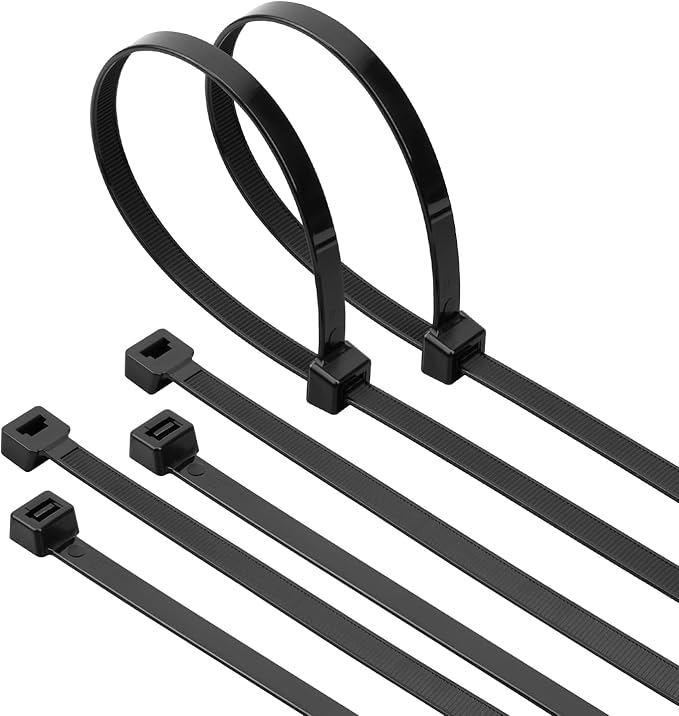 30PCS 32 inch Cable Zip Ties Heavy Duty 250lbs Tensile Strength Nylon Long Wire Ties Self-Locking Durable Plastic Tie Wraps for Indoor and Outdoor UV Resistant(Black)