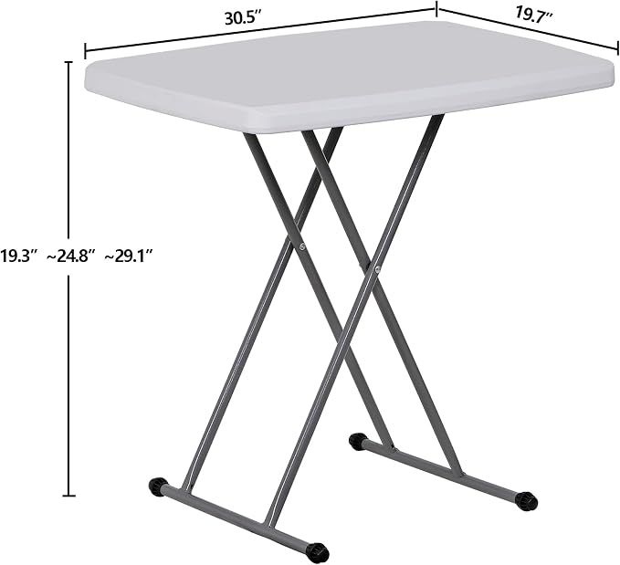 SUPER DEAL 2.5 Foot Plastic Folding Table, Indoor Outdoor Portable Heavy Duty - Image 3