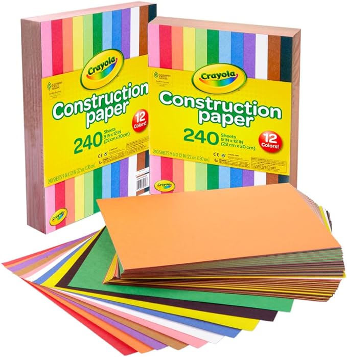 Crayola Construction Paper Bulk Pack – 10 Assorted Colors, Teacher School - Image 2
