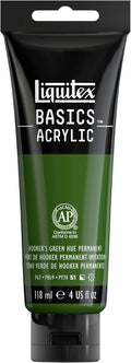 Liquitex BASICS Acrylic Paint, 118ml Tube, Hooker’s Green Hue Permanent by Liquitex