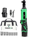 Cordless Electric Ratchet Wrench Set, 40FT-LBS (45N.m) 3/8" Ratchet, 12V Cordless Ratchet Wrench, 2.0Ah Battery Electric Impact for Car Home, Only 1 Battery