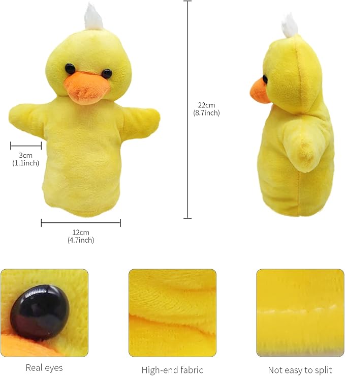 Yolococa Plush Animal Hand Puppet Set, and Panda Puppets - Image 8