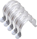 6 Pcs 4inch Rigid Pipe Strap,Two Hole Stainless Steel Strap U Bracket, Widened Tube Strap Tension Clip Assortment Kit Heavy Duty Pipe Clamp（110mm）