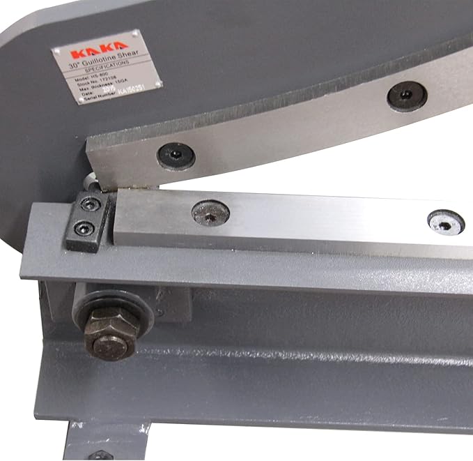 KAKA INDUSTRIAL Guillotine Shear, 31-Inch Cutting Capacity, 16 Gauge HS-30 Sheet Metal Cutter with Stand for Fabrication and Construction