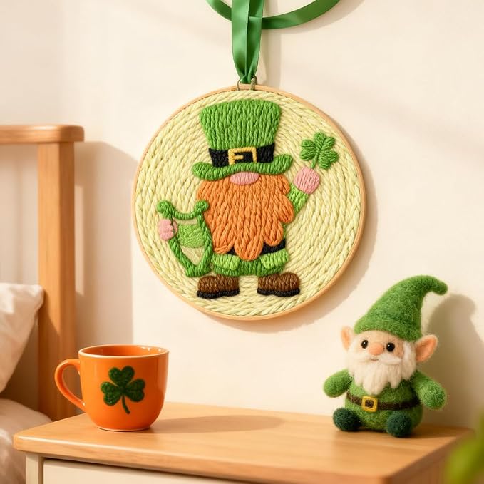 INFUNLY 2 Set St. Patrick's Punch Needle Embroidery Kits - Image 6