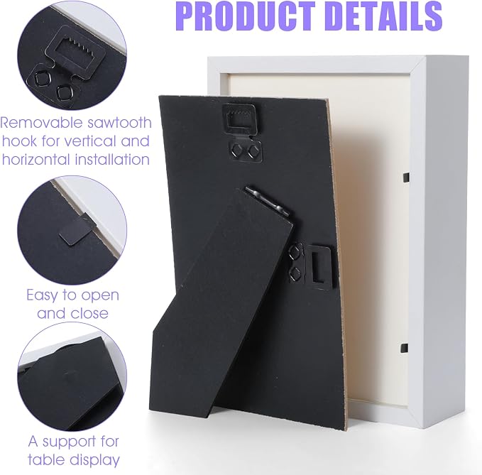 12 Pack 4 x 6 Inches Shadow Box Frame, 3D Shadow Boxes Display Cases 1.2in - Image 3