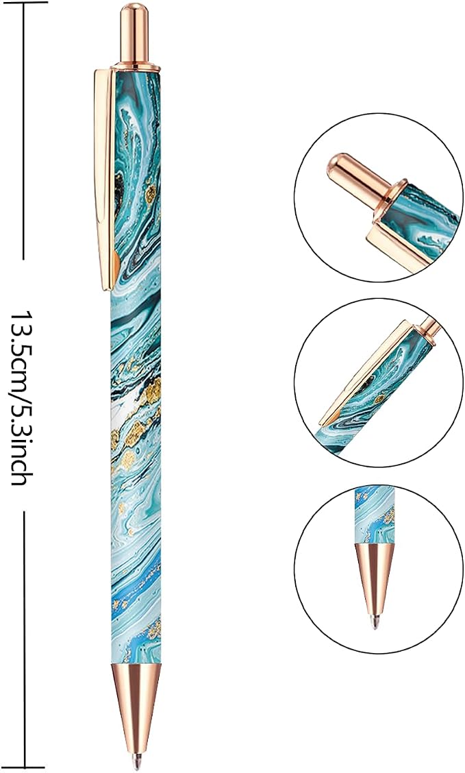 Ballpoint Pen 3Pcs Click Black Ink Metal Retractable 1.0 mm Medium Ballpoint - Image 3