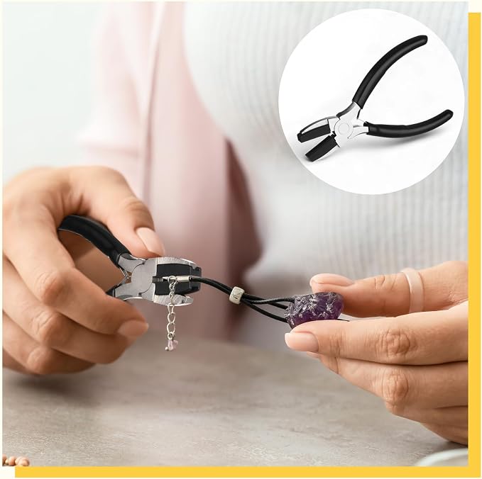 Mudder 2 Pieces Jewelry Making Tool Bail Making Pliers 6 in 1 Jewelry Wire - Image 5