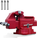Bench Vise 4.5-Inch Heavy Duty Vise 210° Swivel Base, Multi-Purpose Vise with Large Anvil for Industrial, Home(4.5" Jaw Width)