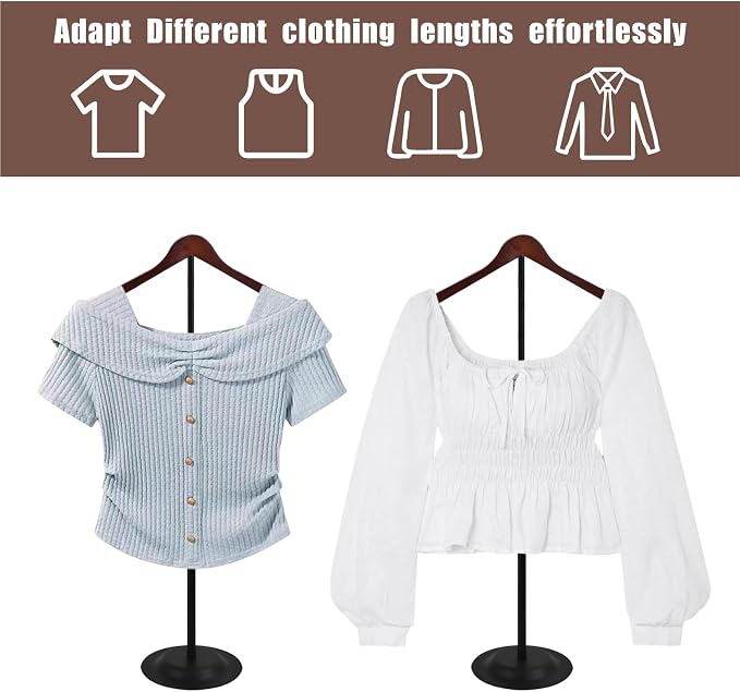 12 Pack T Shirt Display stand, Adjustable T shirt Shoulder Stand - Image 3