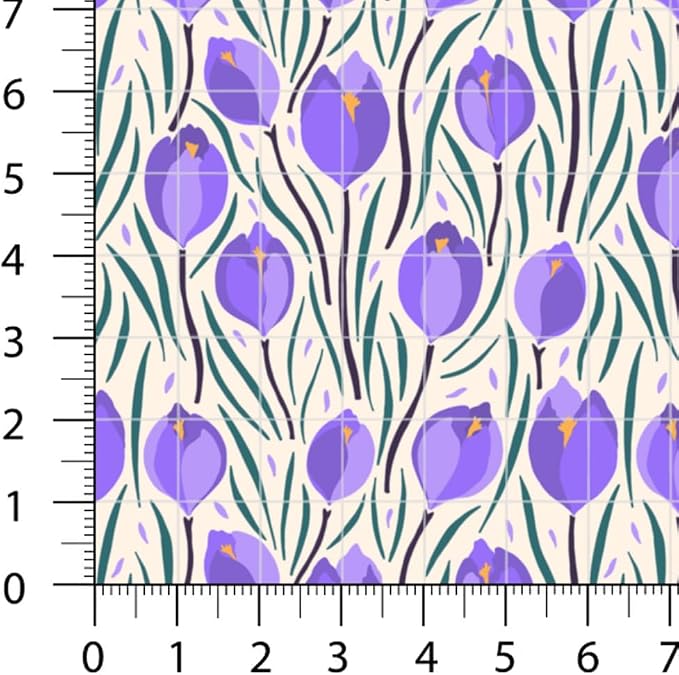 Patchwork Fabric Panel 100x155 cm, 100% Cotton Satin, 6 Coordinated Floral & - Image 8
