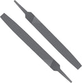 2P 6-inch Flat Medium Cut File Double Cut Teeth High Carbon Steel Hand File Single Cut Hardened Without Handle Ideal for Wood, Metal, Plastic