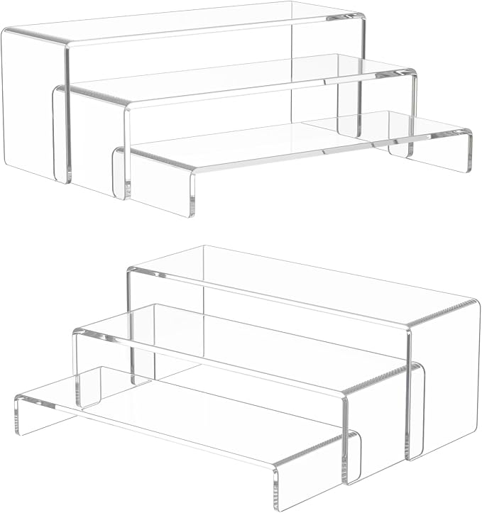 NIUBEE Acrylic Display Riser, Collectibles Display Stands Shelf by NIUBEE