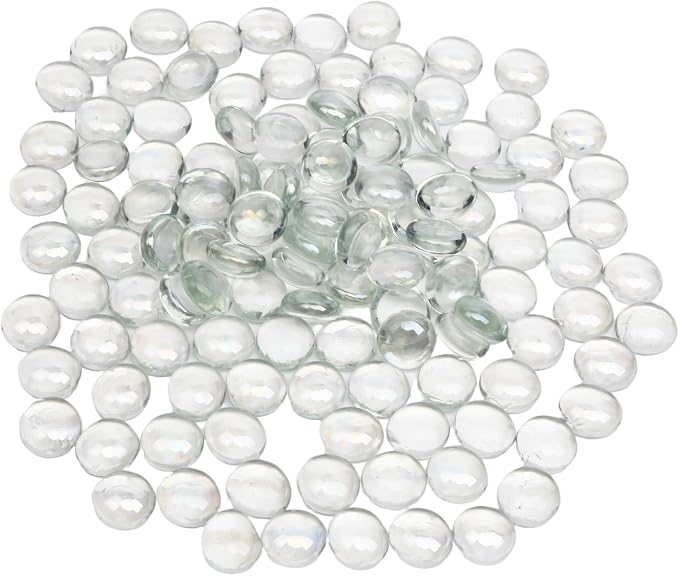 0.5 lb Clear Glass Beads for Vases, Glass Pebbles by Unknown