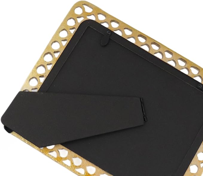 Coshar Gold Picture Frames 7 Inch Resin Table Frame 5x7 | Rustic, Table Top - Image 5