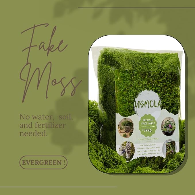 USMOLA 3.5OZ Fake Moss for Plants Indoor - Image 8