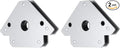 HARFINGTON 2pcs Welding Magnets 110.23 lbs Magnetic Welding Clamp Holder Galvanized Iron Arrow-Shaped Tool 45, 90, 135 Degree with Center Hole for Fixed Angles, Silver Tone