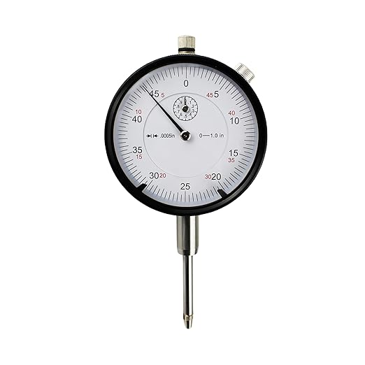 HFS(R) 0-1" Dial Indicator Lathe Tool High Precision, 1" Measuring Range, 0.0005" Graduation Interval
