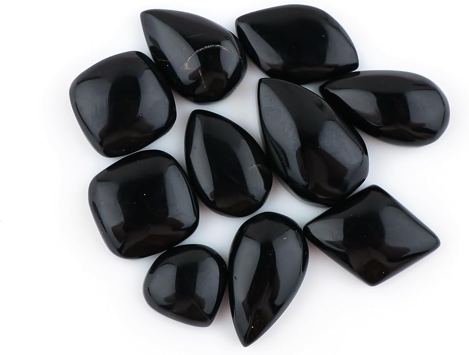 10pcs, Natural Gemstone Cabochon, Wholesale Assorted Flatback Crystals by CRYSTALINES