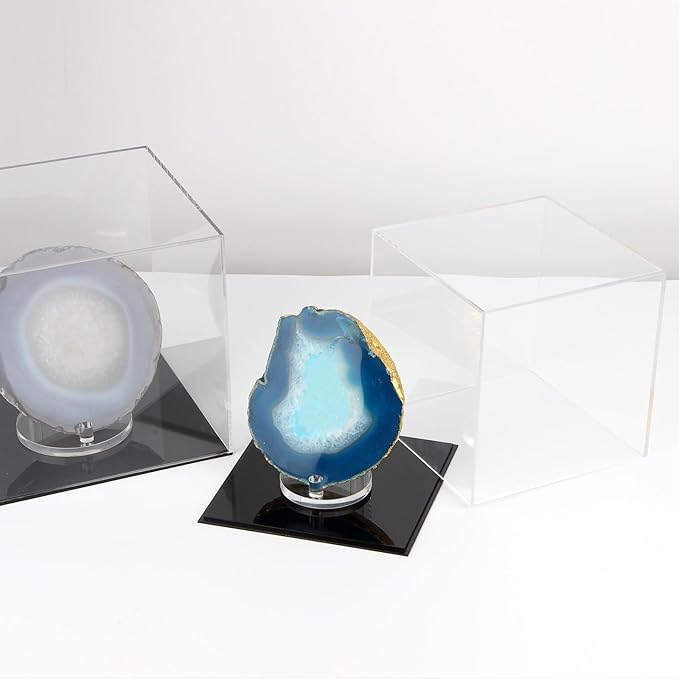 Acrylic Box with Black Base, Simple Self-Assembly Clear Trophy Display Case - Image 3