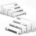 2 Set White Wood Tiered Riser Display Stands by Unknown