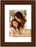 Solid Wood 6x8 Picture Frame Beaded Frame by QOTIB