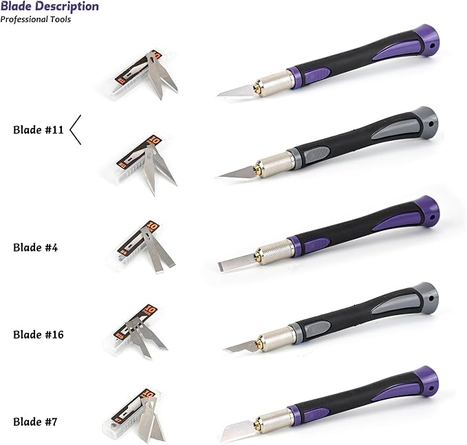 EHDIS 2PCS Exacto Knife Set Utility Craft Precision Hobby Knife Kit - Image 2